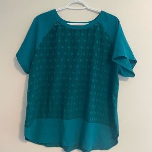 Van Heusen burn out front jersey back tee